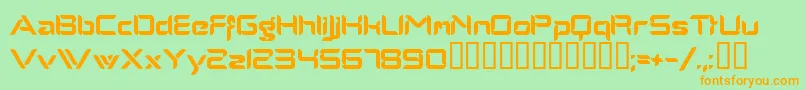 Alphamalemodern Font – Orange Fonts on Green Background