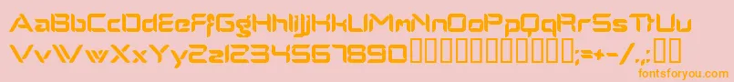 Alphamalemodern Font – Orange Fonts on Pink Background