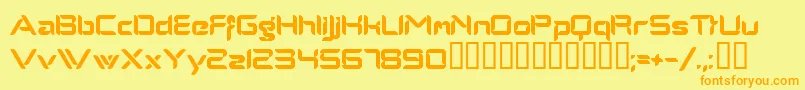 Alphamalemodern Font – Orange Fonts on Yellow Background