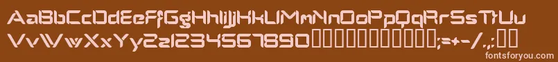 Alphamalemodern Font – Pink Fonts on Brown Background