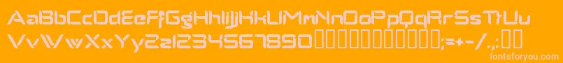 Alphamalemodern Font – Pink Fonts on Orange Background