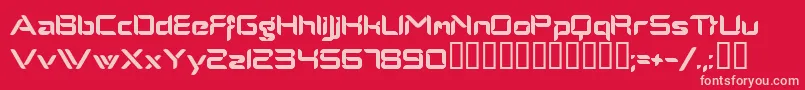 Alphamalemodern Font – Pink Fonts on Red Background