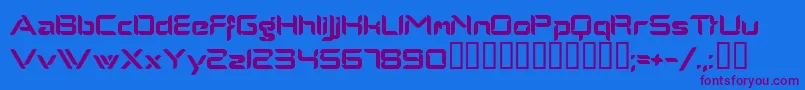 Alphamalemodern Font – Purple Fonts on Blue Background