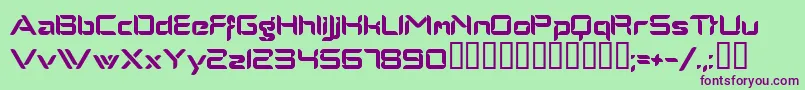 Шрифт Alphamalemodern – фиолетовые шрифты на зелёном фоне