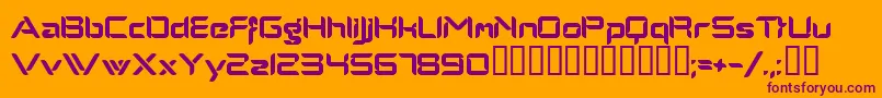 Alphamalemodern Font – Purple Fonts on Orange Background