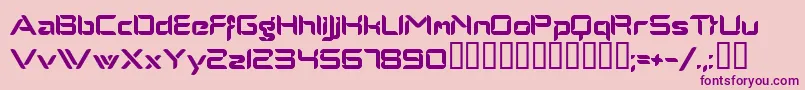 Alphamalemodern-Schriftart – Violette Schriften auf rosa Hintergrund
