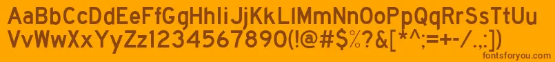 Traffic3 Font – Brown Fonts on Orange Background