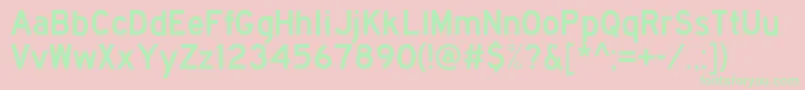 Traffic3 Font – Green Fonts on Pink Background