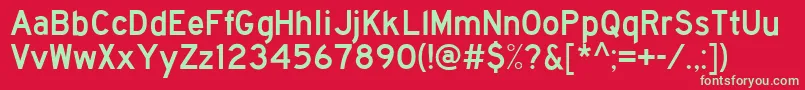 Traffic3 Font – Green Fonts on Red Background