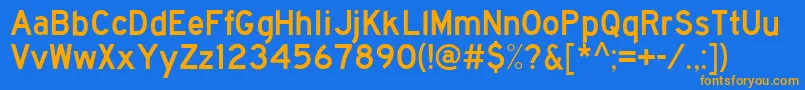 Traffic3 Font – Orange Fonts on Blue Background