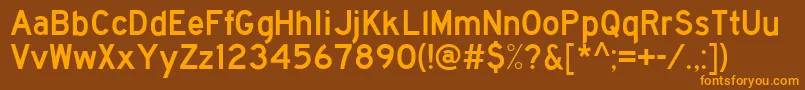 Traffic3 Font – Orange Fonts on Brown Background