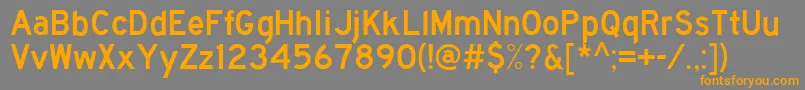 Traffic3 Font – Orange Fonts on Gray Background