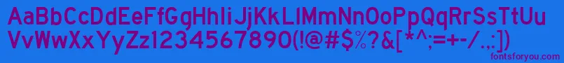 Traffic3 Font – Purple Fonts on Blue Background