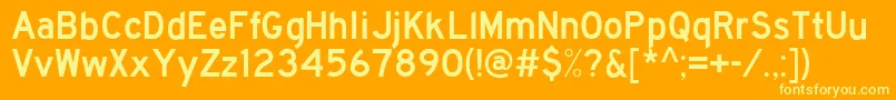 Traffic3 Font – Yellow Fonts on Orange Background