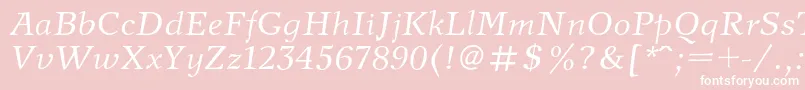 NewjournalItalic Font – White Fonts on Pink Background