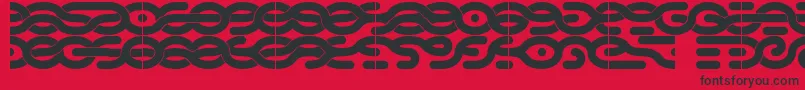 3strands Font – Black Fonts on Red Background