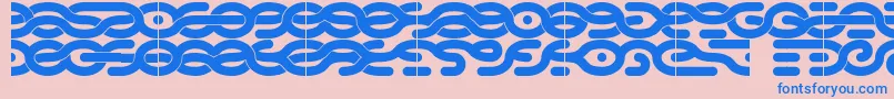 3strands Font – Blue Fonts on Pink Background