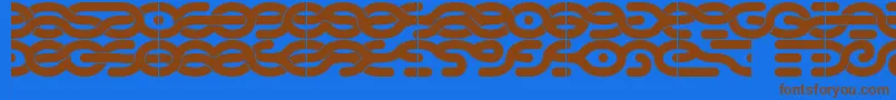3strands Font – Brown Fonts on Blue Background