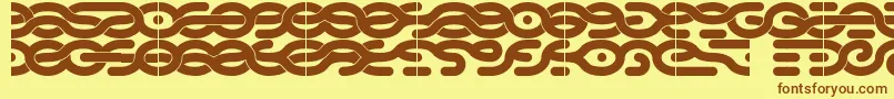 3strands Font – Brown Fonts on Yellow Background