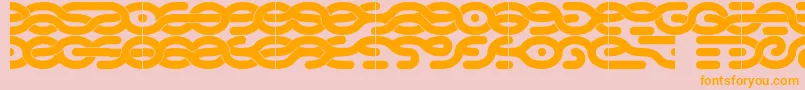 3strands Font – Orange Fonts on Pink Background