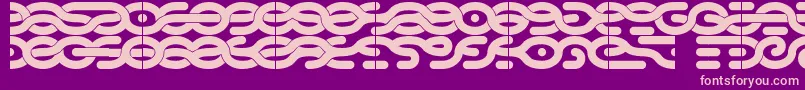 3strands-Schriftart – Rosa Schriften auf violettem Hintergrund