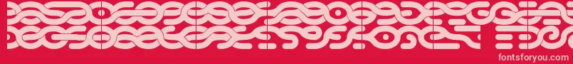 3strands Font – Pink Fonts on Red Background