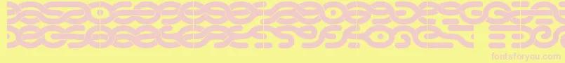 3strands Font – Pink Fonts on Yellow Background
