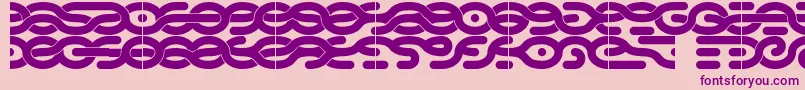 3strands Font – Purple Fonts on Pink Background