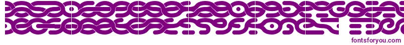 3strands-fontti – violetit fontit valkoisella taustalla