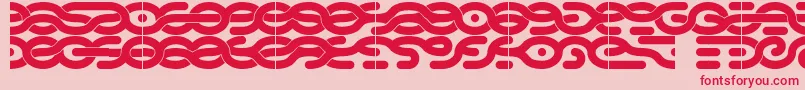 3strands Font – Red Fonts on Pink Background