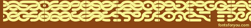 3strands Font – Yellow Fonts on Brown Background