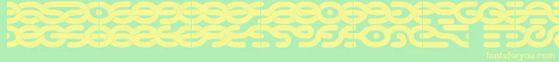 3strands Font – Yellow Fonts on Green Background
