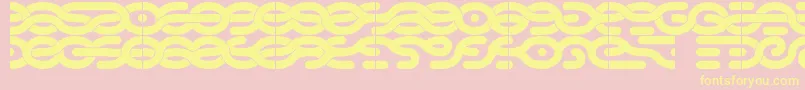 3strands Font – Yellow Fonts on Pink Background