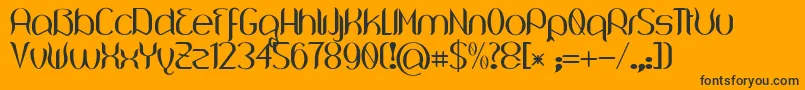 Wouliane Font – Black Fonts on Orange Background