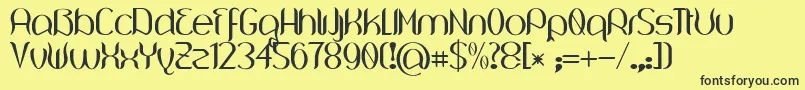 Wouliane Font – Black Fonts on Yellow Background