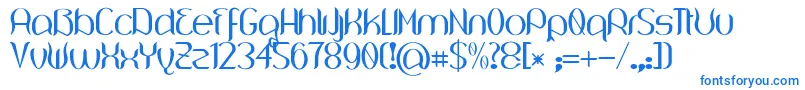 Wouliane Font – Blue Fonts on White Background