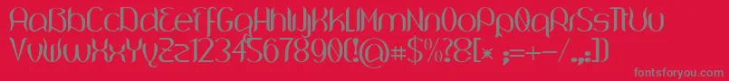 Wouliane Font – Gray Fonts on Red Background