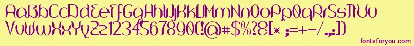 Wouliane Font – Purple Fonts on Yellow Background