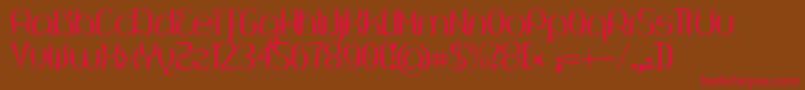 Wouliane Font – Red Fonts on Brown Background