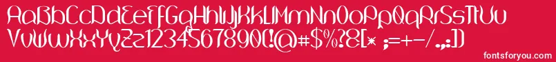 Wouliane Font – White Fonts on Red Background