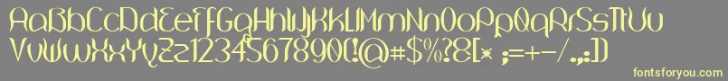 Wouliane Font – Yellow Fonts on Gray Background