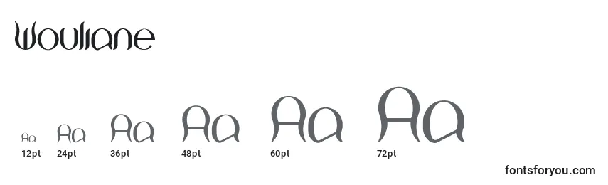 Размеры шрифта Wouliane (94689)