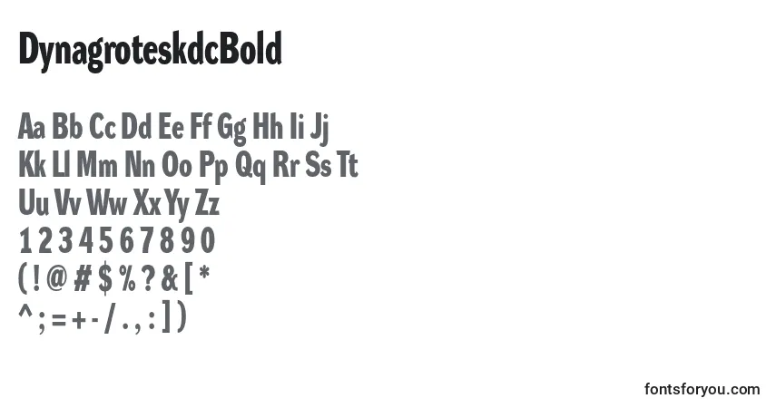 Czcionka DynagroteskdcBold – alfabet, cyfry, specjalne znaki