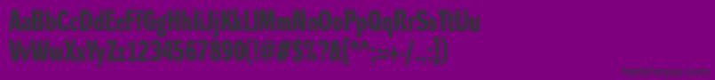 Czcionka DynagroteskdcBold – czarne czcionki na fioletowym tle