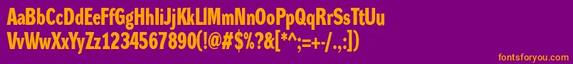 DynagroteskdcBold Font – Orange Fonts on Purple Background