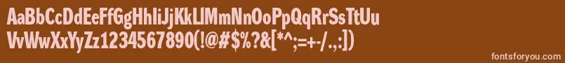 Шрифт DynagroteskdcBold – розовые шрифты на коричневом фоне
