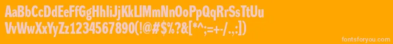 DynagroteskdcBold Font – Pink Fonts on Orange Background