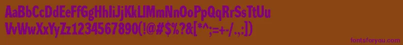 Шрифт DynagroteskdcBold – фиолетовые шрифты на коричневом фоне
