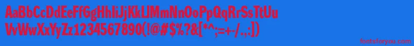 Шрифт DynagroteskdcBold – красные шрифты на синем фоне