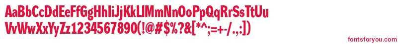 Шрифт DynagroteskdcBold – красные шрифты на белом фоне